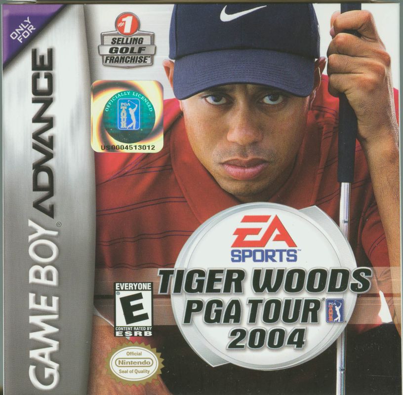 Tiger Woods PGA Tour 2004 box art for GameBoy Advance